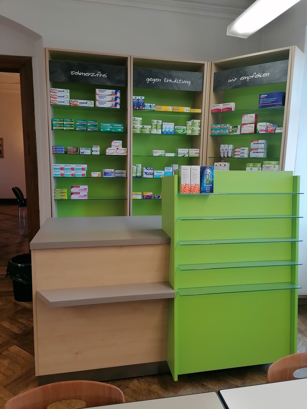 Apotheke neu eingeräumt