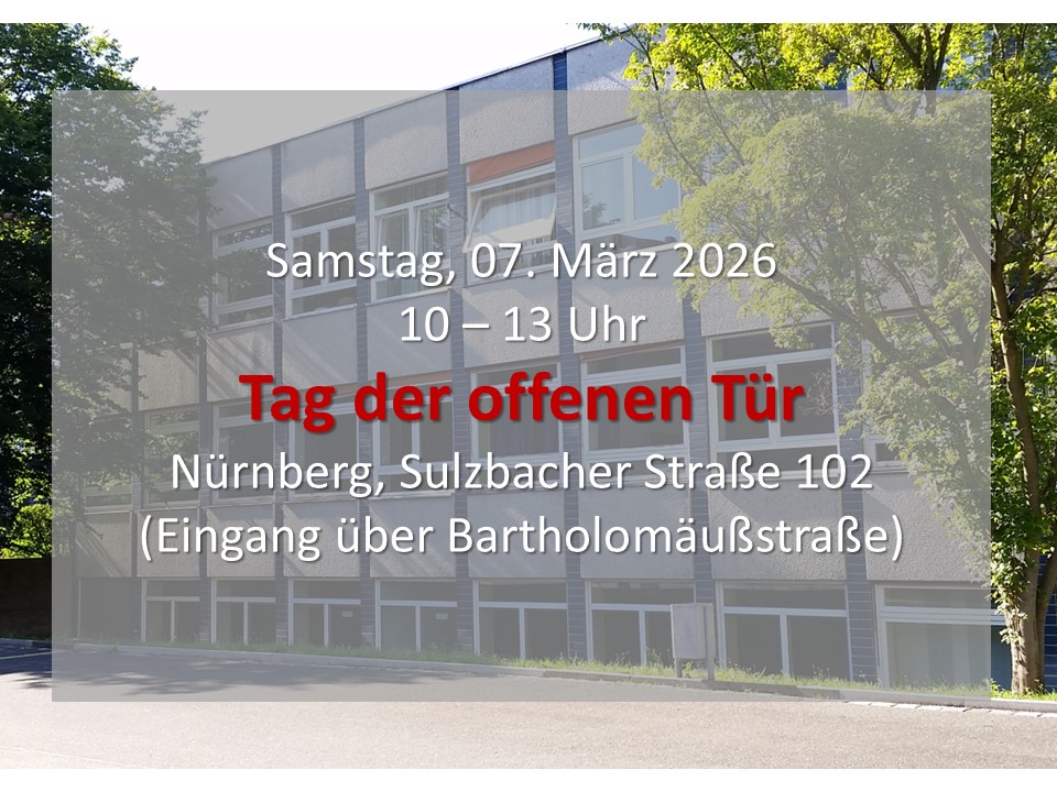 Ankündigung: 7. März 2026, Tag der offenen Tür von 10 bis 13 Uhr